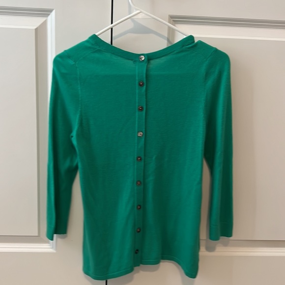 Ann Taylor, XXSP, Green Casual/Work Warm Blouse, Dry cleaned. - Picture 3 of 4